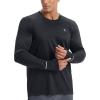 imagebaleaf Mens Mountain Bike Shirts Long Sleeve Loosefit Cycling Jersey Zipper Pocket UPF 50 Workout Hiking Athletic RunningBlack