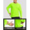 imagebaleaf Mens Mountain Bike Shirts Long Sleeve Loosefit Cycling Jersey Zipper Pocket UPF 50 Workout Hiking Athletic RunningFluorescent Green
