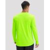 imagebaleaf Mens Mountain Bike Shirts Long Sleeve Loosefit Cycling Jersey Zipper Pocket UPF 50 Workout Hiking Athletic RunningFluorescent Green