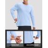 imagebaleaf Mens Mountain Bike Shirts Long Sleeve Loosefit Cycling Jersey Zipper Pocket UPF 50 Workout Hiking Athletic RunningLight Blue