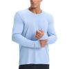 imagebaleaf Mens Mountain Bike Shirts Long Sleeve Loosefit Cycling Jersey Zipper Pocket UPF 50 Workout Hiking Athletic RunningLight Blue