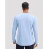 imagebaleaf Mens Mountain Bike Shirts Long Sleeve Loosefit Cycling Jersey Zipper Pocket UPF 50 Workout Hiking Athletic RunningLight Blue
