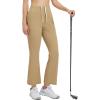 imagebaleaf Womens 26quot29quot Work Pants Stretchy Golf Lightweight Stretch Flare Dress Pant Pockets Bussiness UPF 5026inbrown