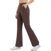 imagebaleaf Womens 26quot29quot Work Pants Stretchy Golf Lightweight Stretch Flare Dress Pant Pockets Bussiness UPF 5029indark Brown