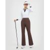imagebaleaf Womens 26quot29quot Work Pants Stretchy Golf Lightweight Stretch Flare Dress Pant Pockets Bussiness UPF 5029indark Brown