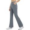 imagebaleaf Womens 26quot29quot Work Pants Stretchy Golf Lightweight Stretch Flare Dress Pant Pockets Bussiness UPF 5029indark Gray