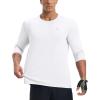 imagebaleaf Mens Mountain Bike Shirts Long Sleeve Loosefit Cycling Jersey Zipper Pocket UPF 50 Workout Hiking Athletic RunningWhite