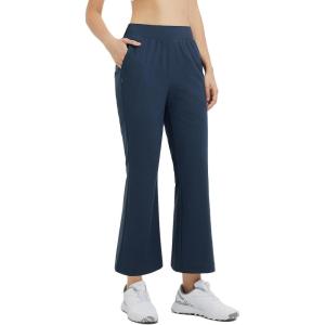 imagebaleaf Womens 26quot29quot Work Pants Stretchy Golf Lightweight Stretch Flare Dress Pant Pockets Bussiness UPF 5026innavy Blue