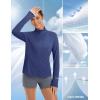 imagebaleaf Womens Lightweight Running Jacket Sun Protection Athletic Full Zip Long Sleeve Shirts UPF 50 Pockets CyclingNavy Blue