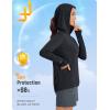 imagebaleaf Womens Sun Shirts UPF 50 Hoodie Long Sleeve Spf UV Shirt Lightweight Quick Dry Hiking Zip PocketBlack