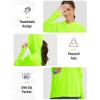 imagebaleaf Womens Sun Shirts UPF 50 Hoodie Long Sleeve Spf UV Shirt Lightweight Quick Dry Hiking Zip PocketFluorescent Green