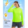 imagebaleaf Womens Sun Shirts UPF 50 Hoodie Long Sleeve Spf UV Shirt Lightweight Quick Dry Hiking Zip PocketFluorescent Green