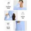 imagebaleaf Womens Sun Shirts UPF 50 Hoodie Long Sleeve Spf UV Shirt Lightweight Quick Dry Hiking Zip PocketLight Blue