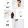 imagebaleaf Womens Sun Shirts UPF 50 Hoodie Long Sleeve Spf UV Shirt Lightweight Quick Dry Hiking Zip PocketWhite
