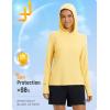 imagebaleaf Womens Sun Shirts UPF 50 Hoodie Long Sleeve Spf UV Shirt Lightweight Quick Dry Hiking Zip PocketYellow