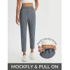 imagebaleaf Womens Travel Pants with Zipper Pockets Stretchy Work Pants Business Casual Slacks Golf Pants Dressy with PocketsDark Grey