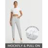 imagebaleaf Womens Travel Pants with Zipper Pockets Stretchy Work Pants Business Casual Slacks Golf Pants Dressy with PocketsLight Grey