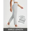 imagebaleaf Womens Travel Pants with Zipper Pockets Stretchy Work Pants Business Casual Slacks Golf Pants Dressy with PocketsLight Grey