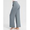 imagebaleaf Womens Wide Leg Dress Pants Stretch High Waist Yoga Pants Casual Slacks Pockets Pull On Travel Petite Plus SizeDark Grey
