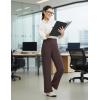 imagebaleaf Womens Yoga Dress Pants Wide Leg with Pockets High Waist Stretch Casual Work Travel SweatpantsDark Brown