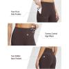 imagebaleaf Womens Yoga Dress Pants Wide Leg with Pockets High Waist Stretch Casual Work Travel SweatpantsDark Brown
