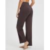 imagebaleaf Womens Yoga Dress Pants Wide Leg with Pockets High Waist Stretch Casual Work Travel SweatpantsDark Brown