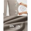 imagebaleaf Womens Yoga Dress Pants Wide Leg with Pockets High Waist Stretch Casual Work Travel SweatpantsKhaki