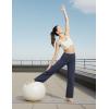 imagebaleaf Womens Yoga Dress Pants Wide Leg with Pockets High Waist Stretch Casual Work Travel SweatpantsNavy Blue