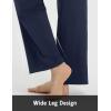 imagebaleaf Womens Yoga Dress Pants Wide Leg with Pockets High Waist Stretch Casual Work Travel SweatpantsNavy Blue