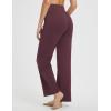 imagebaleaf Womens Yoga Dress Pants Wide Leg with Pockets High Waist Stretch Casual Work Travel SweatpantsWine Red