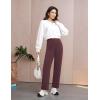 imagebaleaf Womens Yoga Dress Pants Wide Leg with Pockets High Waist Stretch Casual Work Travel SweatpantsWine Red