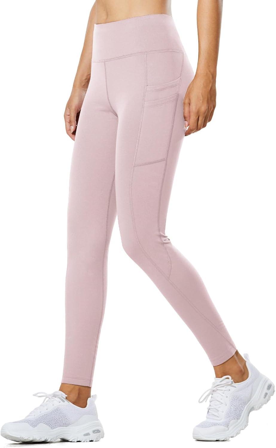 imagebaleaf Womens Fleece Lined Leggings Water Resistant Thermal Winter Warm Tights High Waisted with Pockets Running GearAlight Purple27