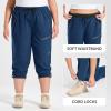 imagebaleaf Plus Size Pants for Women Hiking Cargo Water Resistant UPF 50 Cargo Joggers Zipper PocketsNavy Blue