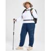 imagebaleaf Plus Size Pants for Women Hiking Cargo Water Resistant UPF 50 Cargo Joggers Zipper PocketsNavy Blue