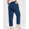imagebaleaf Plus Size Pants for Women Hiking Cargo Water Resistant UPF 50 Cargo Joggers Zipper PocketsNavy Blue