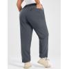 imagebaleaf Plus Size Pants for Women Hiking Cargo Water Resistant UPF 50 Cargo Joggers Zipper PocketsPlum Kitten