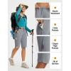 imagebaleaf Womens 13 Knee Length Hiking Shorts Quick Dry Water Resistant Lightweight Bermuda with PocketsFrost Grey