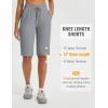 imagebaleaf Womens 13 Knee Length Hiking Shorts Quick Dry Water Resistant Lightweight Bermuda with PocketsFrost Grey