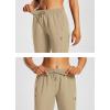 imagebaleaf Womens 15quot Long Shorts Below The Knee Capri Hiking Cargo Shorts Lightweight Quick Dry Elastic Waist for Casual15inbrown