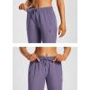 imagebaleaf Womens 15quot Long Shorts Below The Knee Capri Hiking Cargo Shorts Lightweight Quick Dry Elastic Waist for Casual15indark Purple