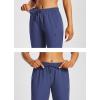 imagebaleaf Womens 15quot Long Shorts Below The Knee Capri Hiking Cargo Shorts Lightweight Quick Dry Elastic Waist for Casual15inestate Blue