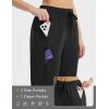 imagebaleaf Womens 15quot Long Shorts Below The Knee Capri Hiking Cargo Shorts Lightweight Quick Dry Elastic Waist for Casual17inblack