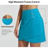 imagebaleaf Womens 2025 17quot Swim Skirt Bottoms High Waisted Modest Bathing Suit Skirt Tummy Control Swim BottomsAqua Blue 17 B