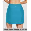imagebaleaf Womens 2025 17quot Swim Skirt Bottoms High Waisted Modest Bathing Suit Skirt Tummy Control Swim BottomsAqua Blue 17 a