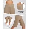 imagebaleaf Womens Bermuda Long Shorts 14quot Knee Length Capris High Waisted Athletic Shorts with Pockets Summer Stretch LooseBrown