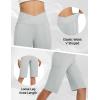 imagebaleaf Womens Bermuda Long Shorts 14quot Knee Length Capris High Waisted Athletic Shorts with Pockets Summer Stretch LooseLight Grey