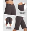 imagebaleaf Womens Bermuda Long Shorts 14quot Knee Length Capris High Waisted Athletic Shorts with Pockets Summer Stretch LooseSeal Brown