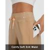 imagebaleaf Womens Capri Pants Wide Leg Athletic Yoga Capris with Pockets Quick Dry Hiking Pants Loose Lounge Summer UPF 50Brown
