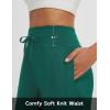 imagebaleaf Womens Capri Pants Wide Leg Athletic Yoga Capris with Pockets Quick Dry Hiking Pants Loose Lounge Summer UPF 50Dark Green