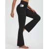 imagebaleaf Womens Flare Leggings with 4 Pockets Scrunch Workout Cargo Leggings High Waist Casual Gym Yoga PantsBlack